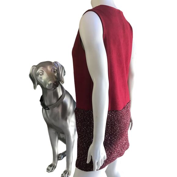 Smash! Barcelona Velvet Tunic/Dress Pockets Red Women's Size M Medium - Picture 2 of 7